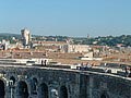 Nimes (30) vue sur les toits et sur la Cathedrale St-Castor