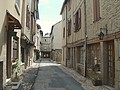 Sauveterre de Rouergue (12): maisons du moyen age a pans de bois